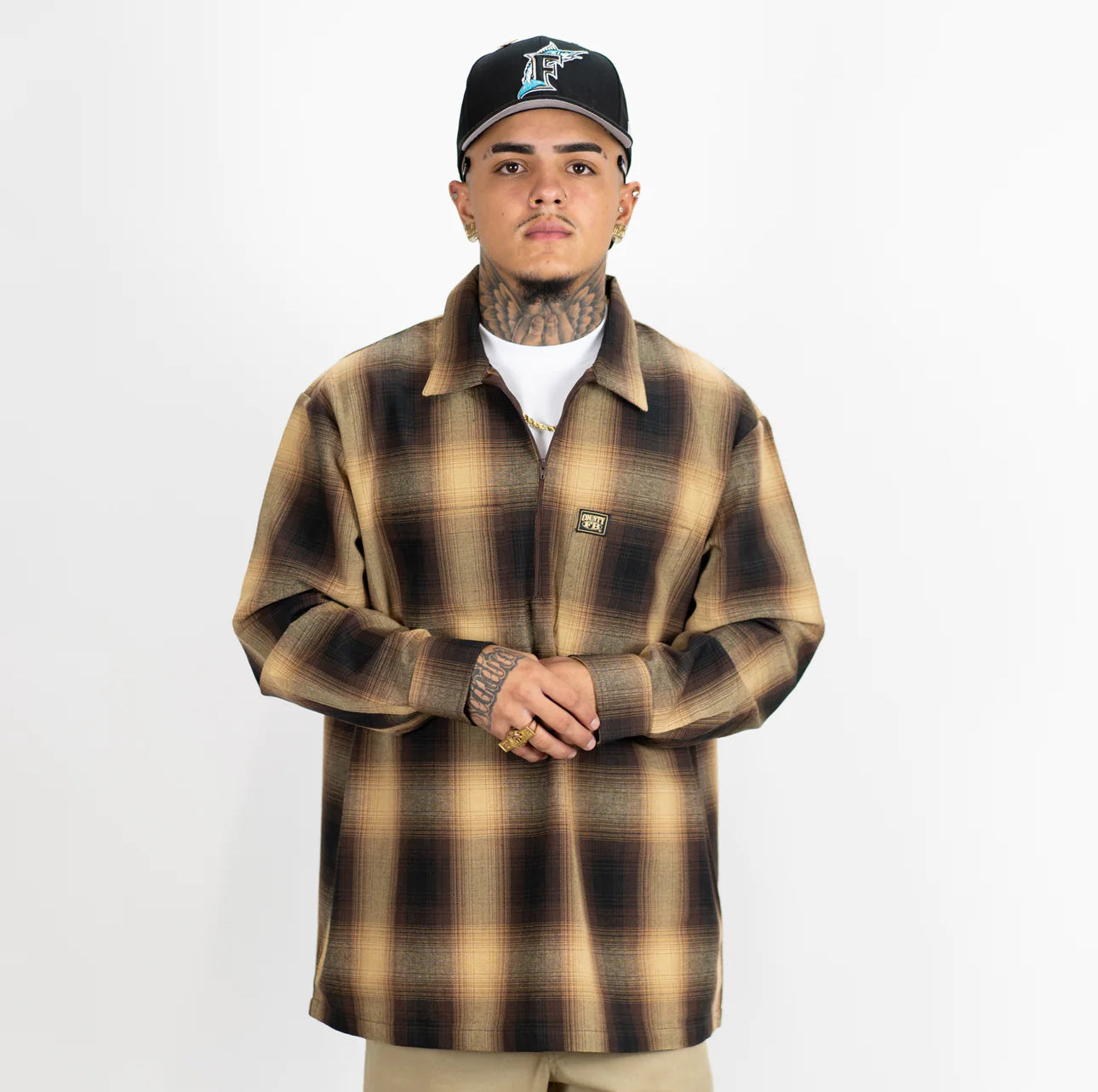 Fb County 1/2 Zip Long Sleeve Shirt (3 colors)