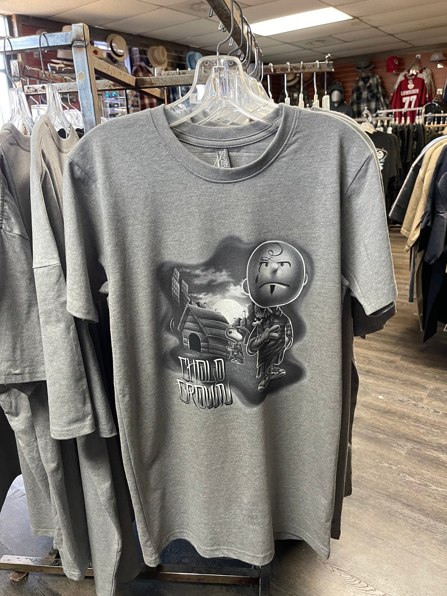 PachucosRUs Cholo Brown Tee (Black & Grey)