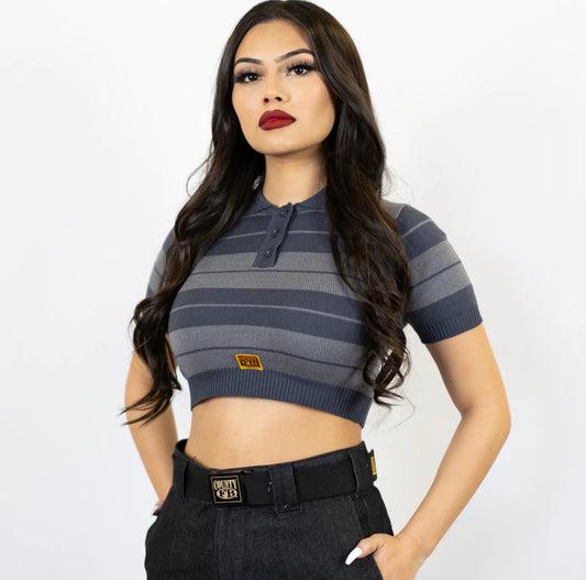 Fb County Charlie Brown Crop Top - Charcoal/Grey