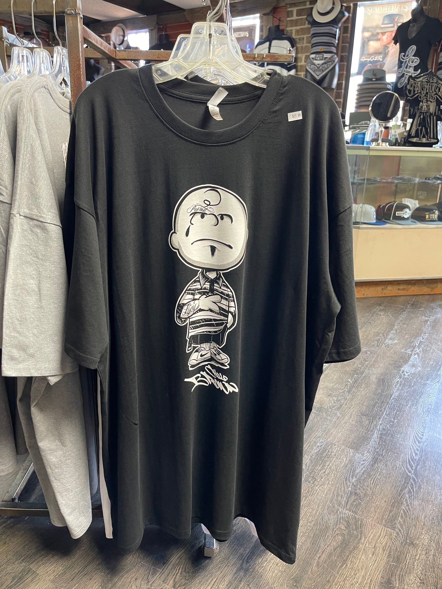 PachucosRUs Cholo Brown Tee (Black, White & Grey)
