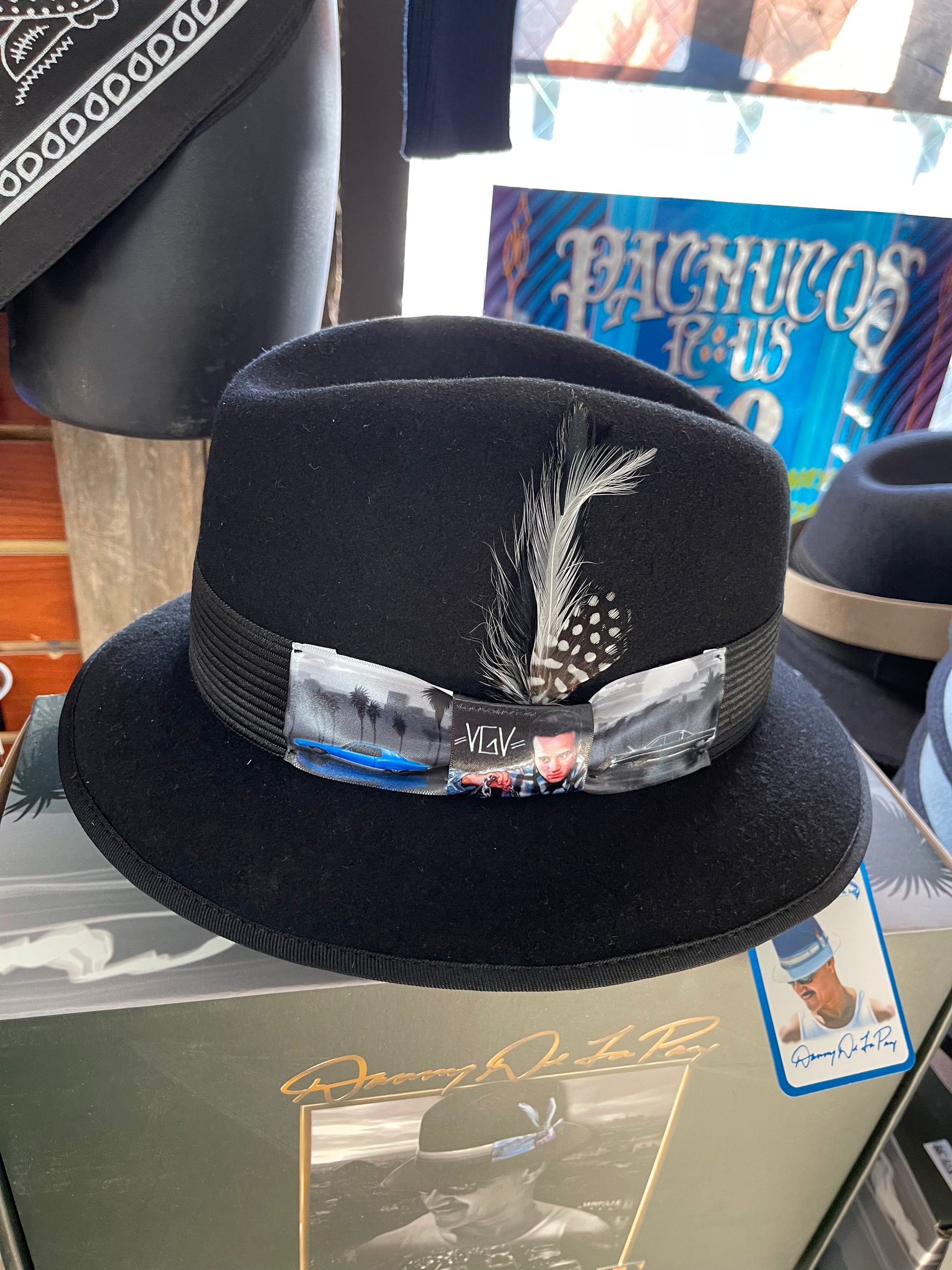 Chicano Lowrider Derby Hats Smoke Lowrider Derby W/ Chicano Garcia